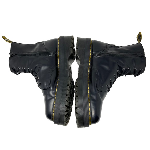 Dr. Martens Womens Jadon Leather Platform Boots Size 12 Black 8 Eye Goth Grunge - Picture 7 of 12